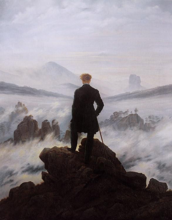 Caspar David Friedrich Wanderer watching a sea of fog (mk09) France oil painting art